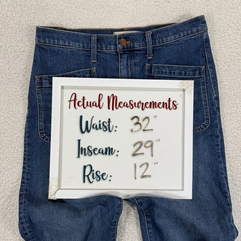Madewell Full Length Classic Straight Jeans Women's 29 (32x29) Modern Minimalist
